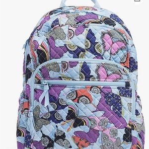 Vera Bradley X-Large Campus Travel Backpack, Butterfly By, w/ w/ Laptop Comprt